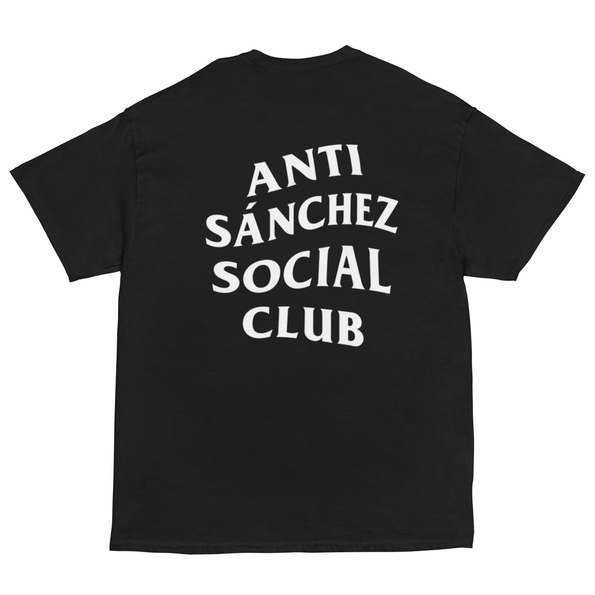 Camiseta Anti Sánchez Social Club — negro — vista trasera
