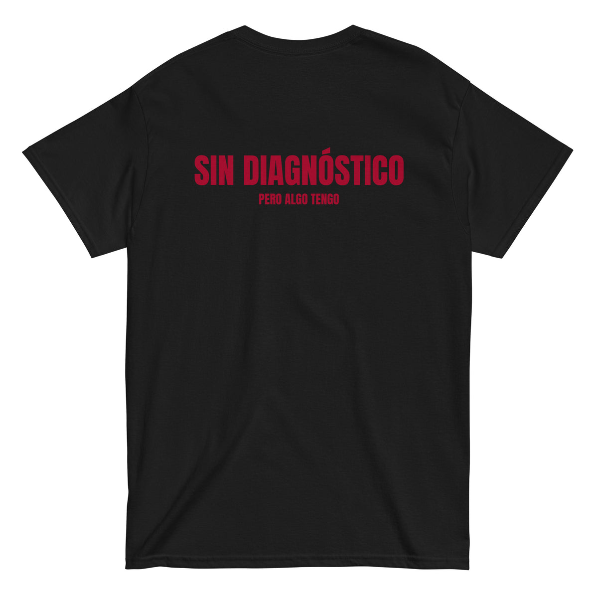 Camiseta Sin Diagnóstico — negro — vista trasera