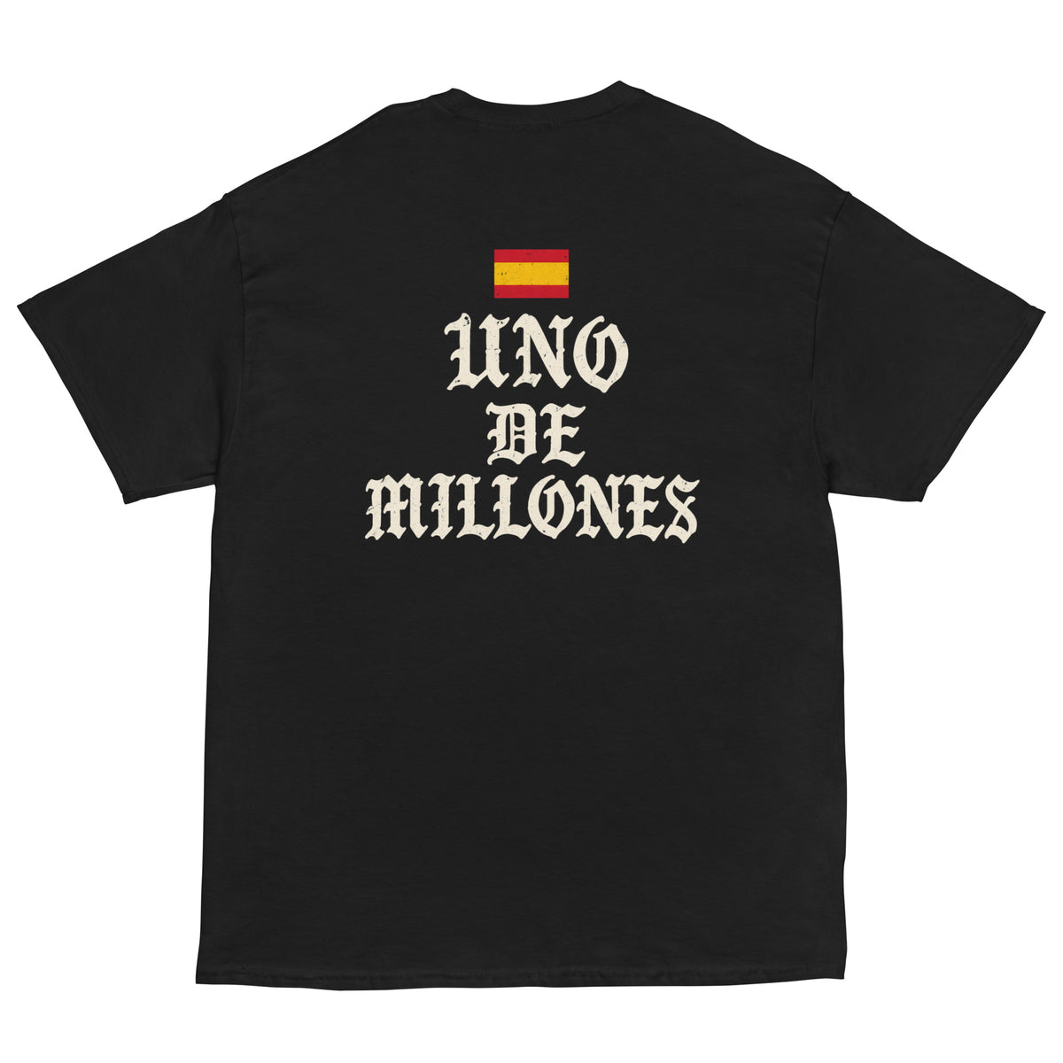 Camiseta Uno de Millones — negro — vista trasera