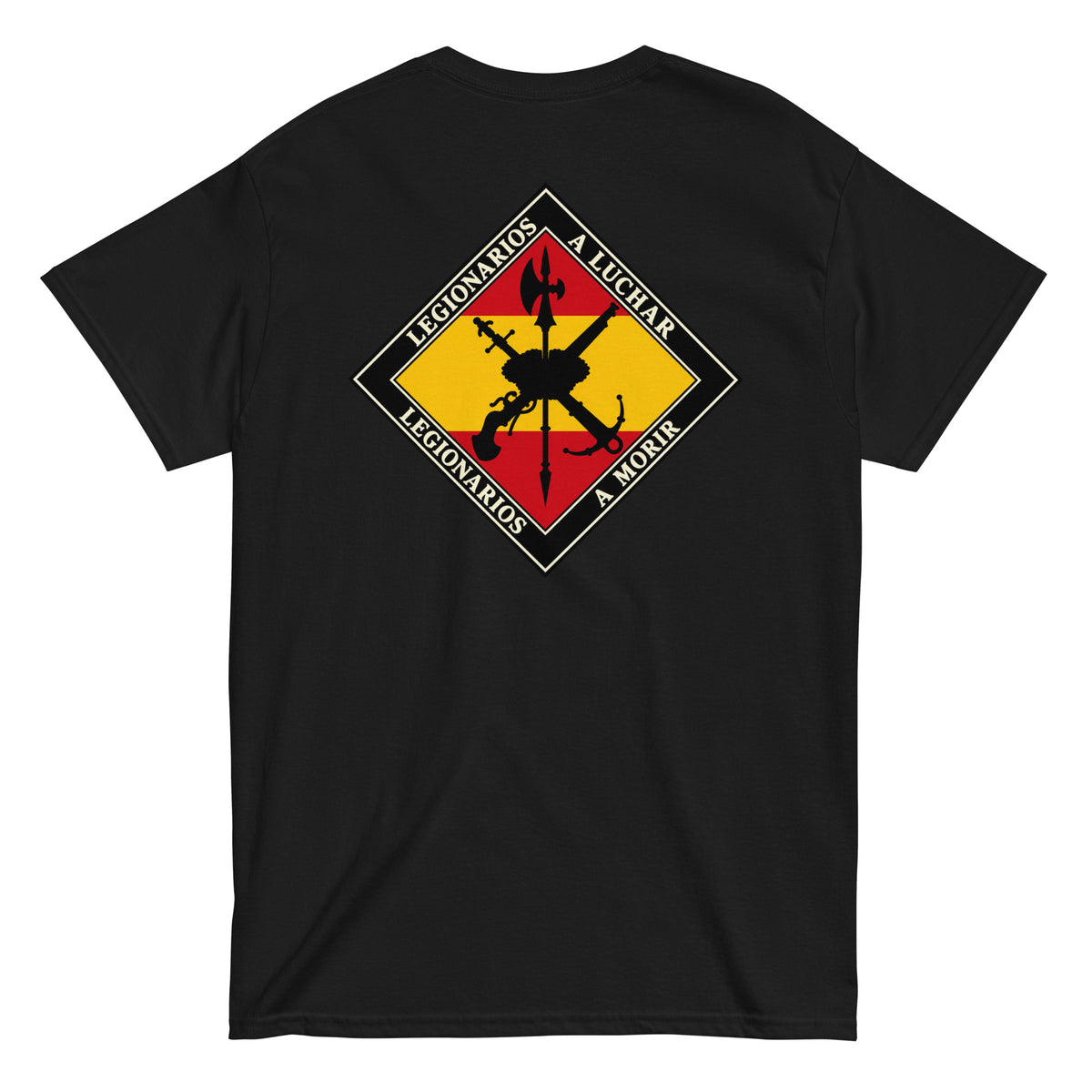 Camiseta Legionarios — negro — vista trasera