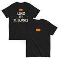 Camiseta Uno de Millones — negro — vista delantera y trasera