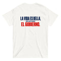 Camiseta La Vida es Bella — blanco — vista trasera