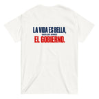 Camiseta La Vida es Bella — blanco — vista trasera