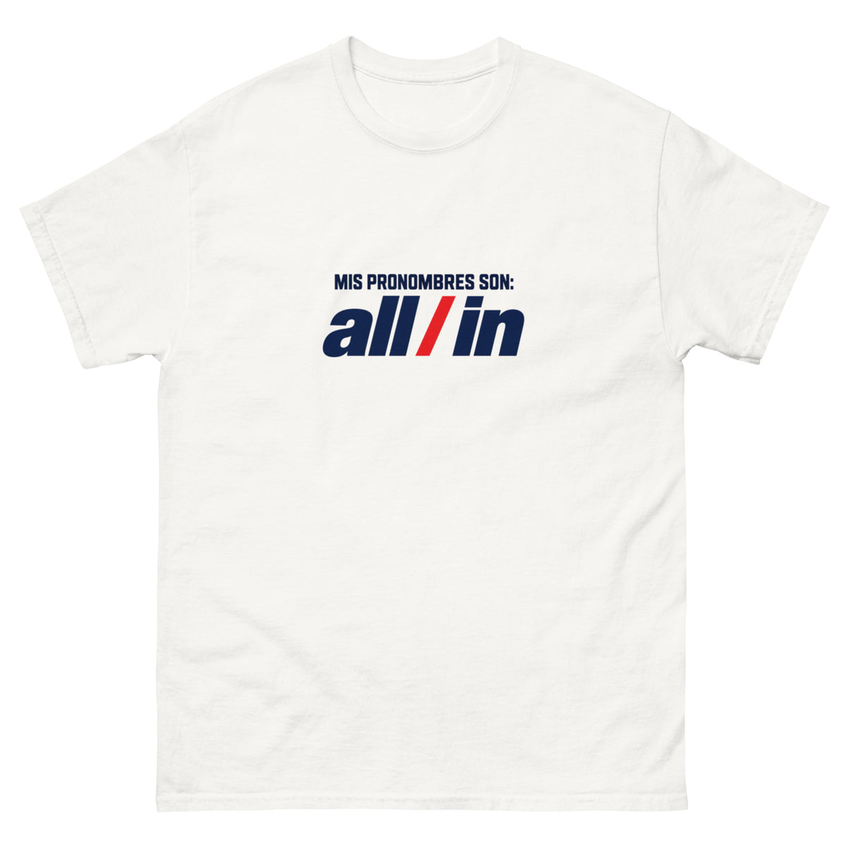 Camiseta Pronombres — blanco — vista frontal