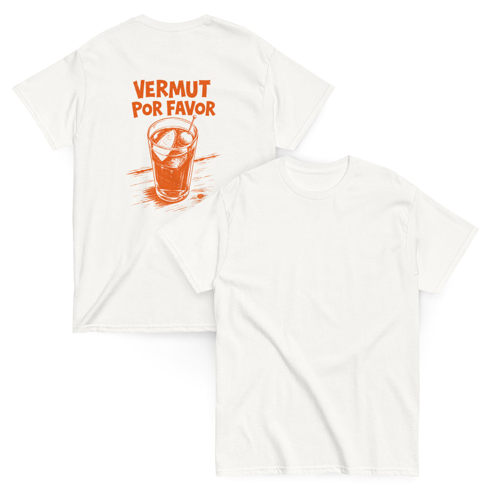 Camiseta Vermut — blanco — vista delantera y trasera