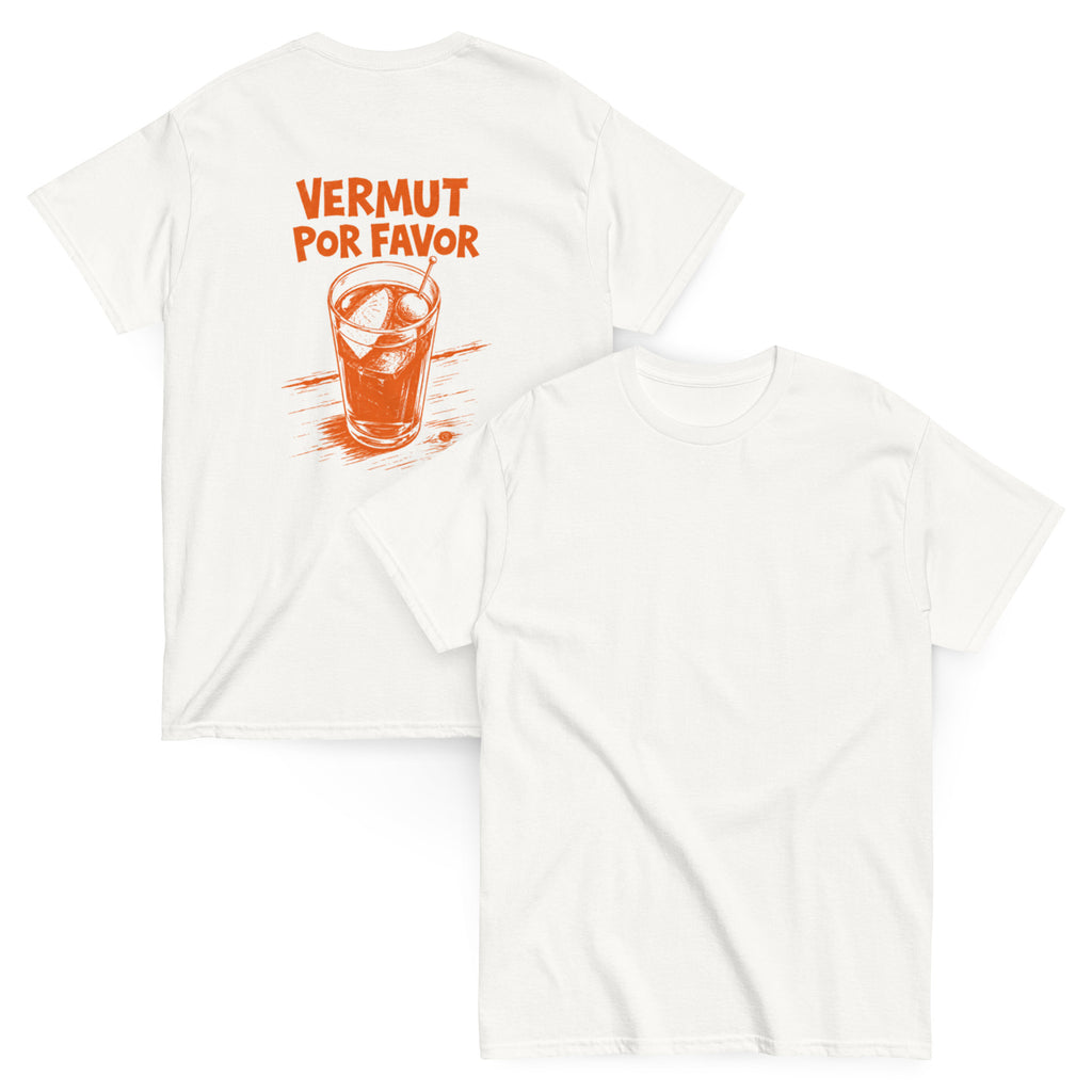 Camiseta Vermut — blanco — vista delantera y trasera
