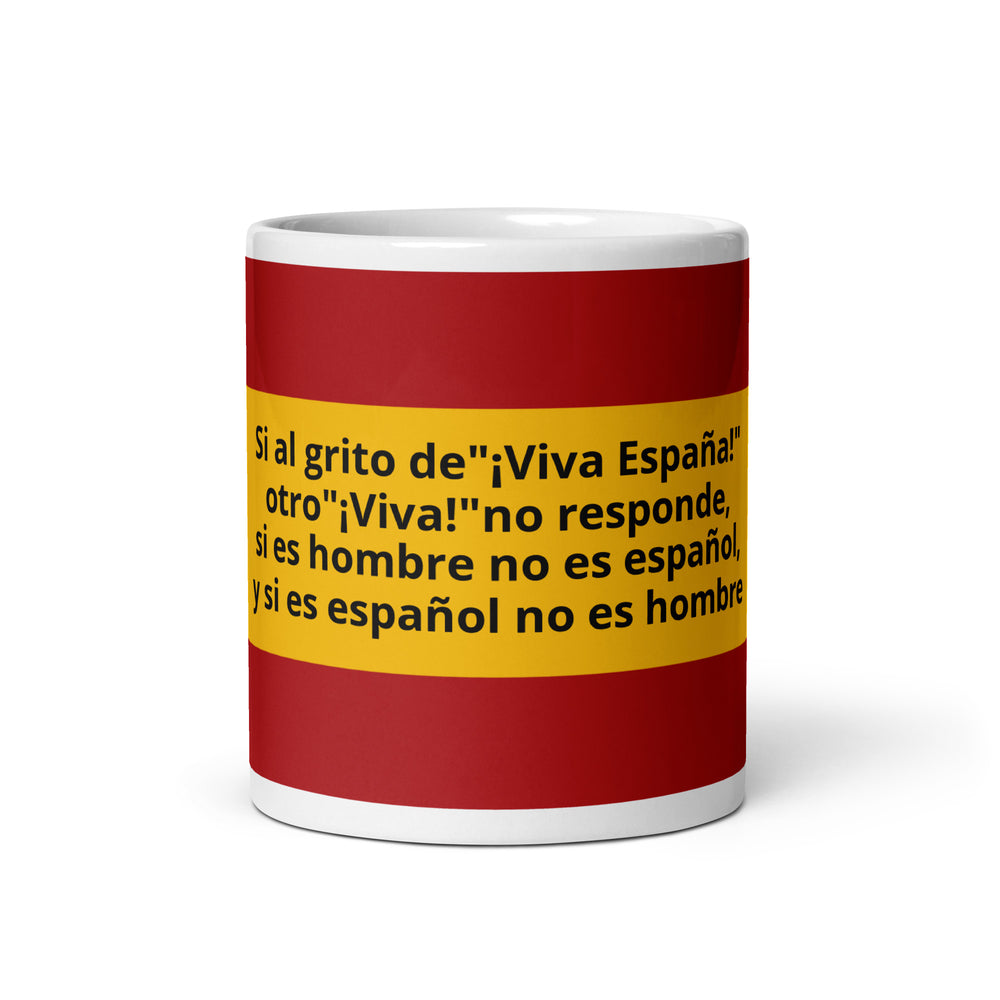 Taza Viva España — blanco — vista frontal