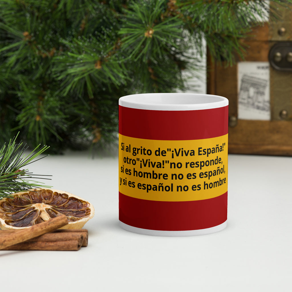Taza Viva España — blanco — vista frontal